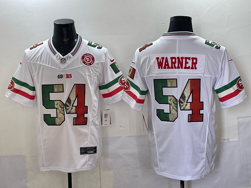 Men 2025 Nike San Francisco 49ers #54 Warner white Mexico Limited NFL Jersey 001->san francisco 49ers->NFL Jersey